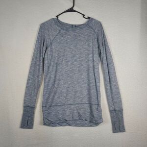 Athleta Women’s XS Long Sleeve Heather Blue Modal Stretch Athletic Top